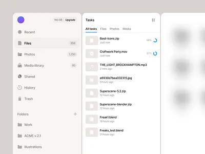 Cloud storage UI concept ☁️ 3d animation application branding cloud concept craftwork design graphic design illustration landing logo motion graphics storage ui vector web website