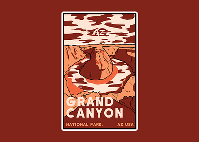 National Park Series #1 design grand canyon illustration national park nature travel usa vector