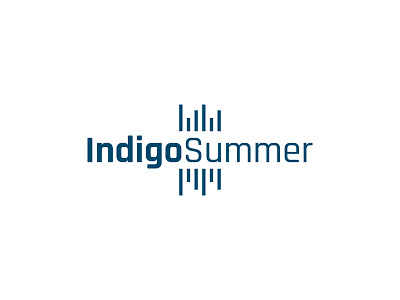 Indigo Summer Logo blue brand design branding clean design design graphic design lettering logo logodesign logotype