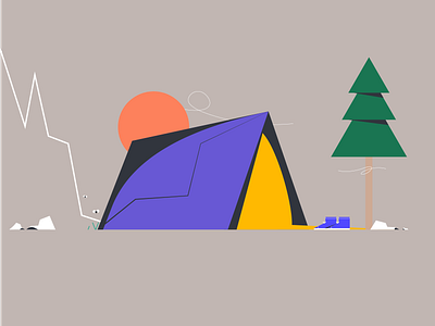 FLOWTUTS CAMPING adobeillustator camping design designs drawing dribbble flowtuts illustration illustrationart illustrationoftheday illustrations illustrator illustrators nature peace tent vector