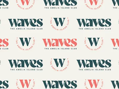 Waves Branding Assets – Concept 1 beach florida florida state georgia golf golf club island resort restaurant southern spa surf surfing typography vacation waves