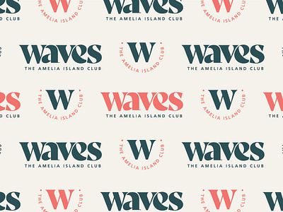 Waves Branding Assets – Concept 1 beach florida florida state georgia golf golf club island resort restaurant southern spa surf surfing typography vacation waves