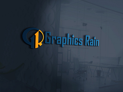 "Graphics Rain" Logo Design. 3d branding branding design design icon identity illustration logo logo animation logo design logo design concept logodesign logos logotype professional logo professional logo design typography vector vector illustration website