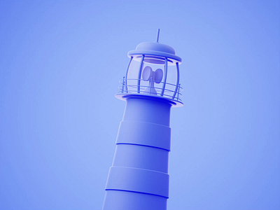 Beacon 3d 3d animation animated animation blender blender3d illustration isometric lighthouse marine sea