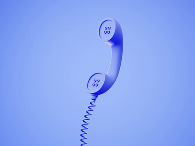 Call 3d 3d animation animated animation blender blender3d call dial illustration isometric phone retro