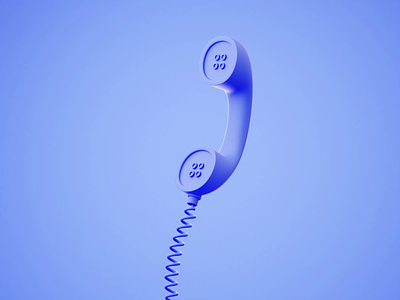 Call 3d 3d animation animated animation blender blender3d call dial illustration isometric phone retro