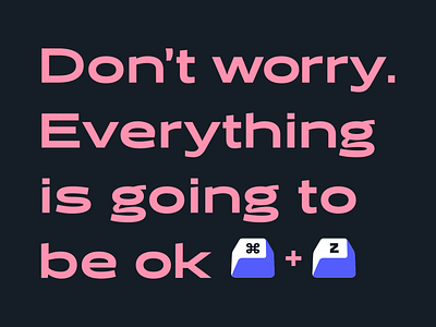 Dont worry illustration type typogaphy