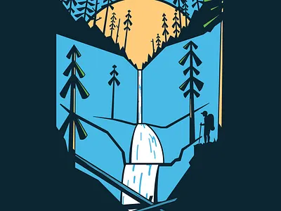 Waterfall Hiking forest hike hiking trees waterfall