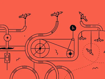 Handwrytten Robots illustration robots