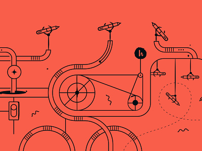 Handwrytten Robots illustration robots