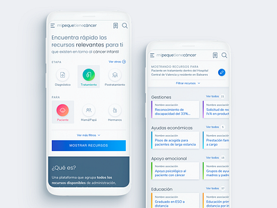 Mi Peque tiene Cáncer cancer health responsive website design