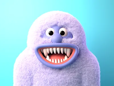 Yeti 3d 3dart c4d character cold commission frozen fur illustration monster octane yeti