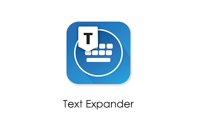 Text Expander app icon adobe illustration app app icon app icon design app icons blue branding design gradient illustration illustrator keyboard photoshop ui