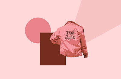 Pink ladies 1978 dribbbleweeklywarmup figma film graphic design illustrator pink