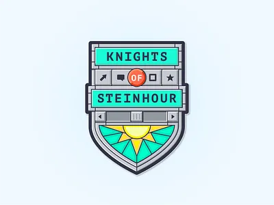 Knights of Steinhour Sticker crest jing retro os shield sticker