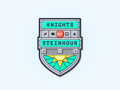 Knights of Steinhour Sticker crest jing retro os shield sticker