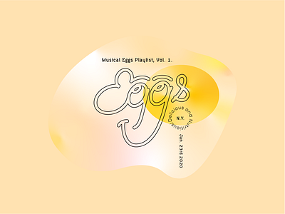 Musical Eggs Playlist: Vol. 1. color design illustration layout lettering logo type vector