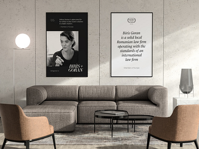 Office poster mockup for Biris Goran branding branding design clean law firm lawyer lawyer logo logo typography wordmark