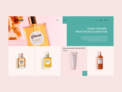 GISOU Design Concept app concepts cosmetic design ecommence ecommerce app ecommerce shop interface minimalist shop shot simple ui web web design website