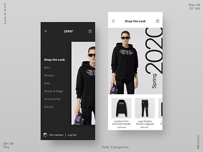 099 Fashion App - Categories 2020 app app design categories dailyui ecommerce app fashion fashion app product design ui uidesign ux