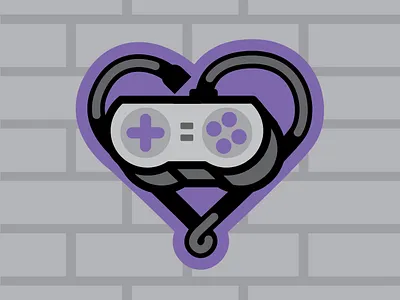 Video Game Love — alternate controller design heart illustration sticker video games