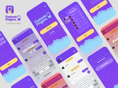 Fastest Fingers app design fastest fingers game game design game ui gaming icon illustration minimal ui ui design ux uxdesign web design