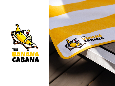 The Banana Cabana banana brand branding case study chair character enjoy fruit holiday identity illustrative logo lounge mascot playful pool process relaxing sketch towel