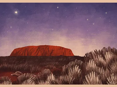 Uluru australia childrens illustration editorial illustration folklore illustration uluru