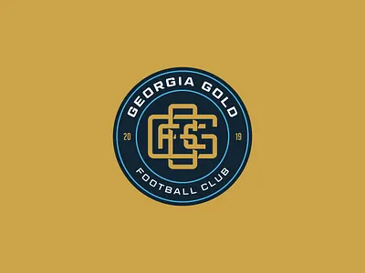 Georgia Gold FC badge branding circle club crest crest logo football georgia gold logo monogram soccer soccer badge soccer crest soccer logo sports