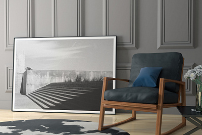 Elegant House MockUp bedroom chair chair design frame living room livingroom mockup photography photoshop porfolio poster print room scenes sofa style