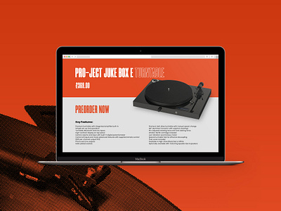 Daily UI :: 003 - Landing Page dailyui design landing page preorder turntable uichallenge