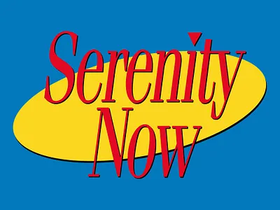 Serenity Now illustrator logo seinfeld tv