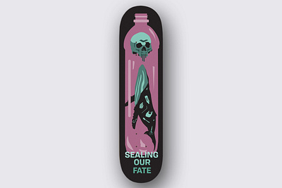 Skateboard design future global warming graphic illustration ocean pantone plastic pollution punk skate skateboard graphics skating skull art vector whales