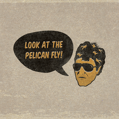 Go Pelican! branding design distressed illustration matchbox paper pelican photoshop print printed registration error retrosupply scarface texture textures tony montana vector