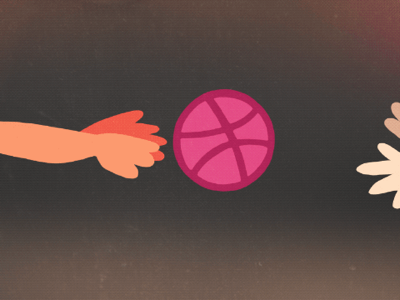 Thank you! ball draft dribbble gif invite pass player procreate thank you