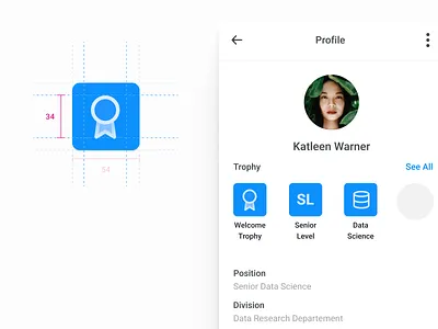Profile Trophy Icon 2d clean design exploration ui ux
