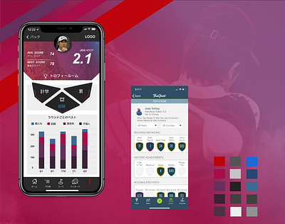 Golf App UI design ui