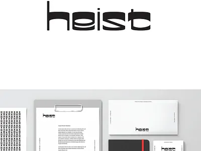 Heist Identity Design branding design flat logo minimal typography