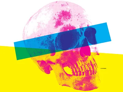 No Escape death design halftone illustrator skull
