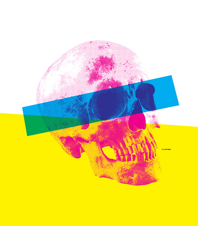 No Escape death design halftone illustrator skull