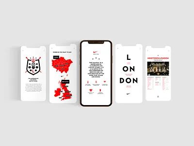 Nike UK Retail Landscape app branding design minimal type typography ui ux vector website
