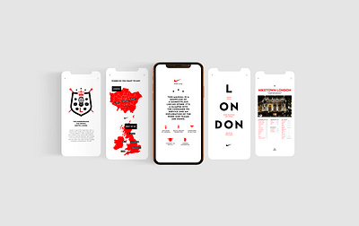 Nike UK Retail Landscape app branding design minimal type typography ui ux vector website