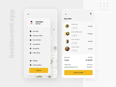 Restaurant app app design delivery delivery service delivery truck food and drink food app food delivery food delivery app food menu online food order restaurant restaurant app ui ux