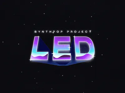 SYNTHPOP ALBUM COVER 80s album art branding cover art design glow glowing illustration illustrator logo logotype night noise photoshop starry stars synthpop vector violet