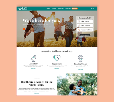 BASS Medical Group - Homepage design health healthcare medical ui ux website