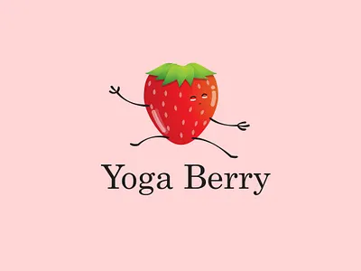Yoga Berry branding characterlogo creativelogo design fruitlogo logo logodesign luxurylogo mascot logo mascotlogo product design strawberrylogo uniquelogo