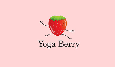 Yoga Berry branding characterlogo creativelogo design fruitlogo logo logodesign luxurylogo mascot logo mascotlogo product design strawberrylogo uniquelogo