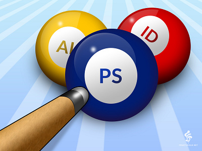 Creative Cloud Pool Ball 8 ball pool adobe illustrator adobe indesign adobe photoshop branding colorful concept creative free free psd template game design graphic pool board
