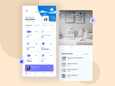 IPV Smart Home app app app design cctv debut home control mobile app mobile ui smarthome ui ux weather app