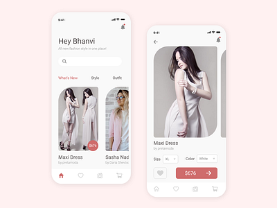 Fashion Style branding design dress fashion mobile app product shopping style trending ui ux